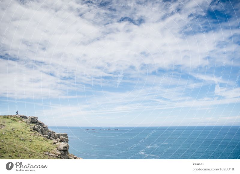 Land's End harmonisch Zufriedenheit ruhig Ferien & Urlaub & Reisen Ausflug Abenteuer Ferne Freiheit Sommerurlaub Meer Insel 1 Mensch Natur Landschaft Himmel