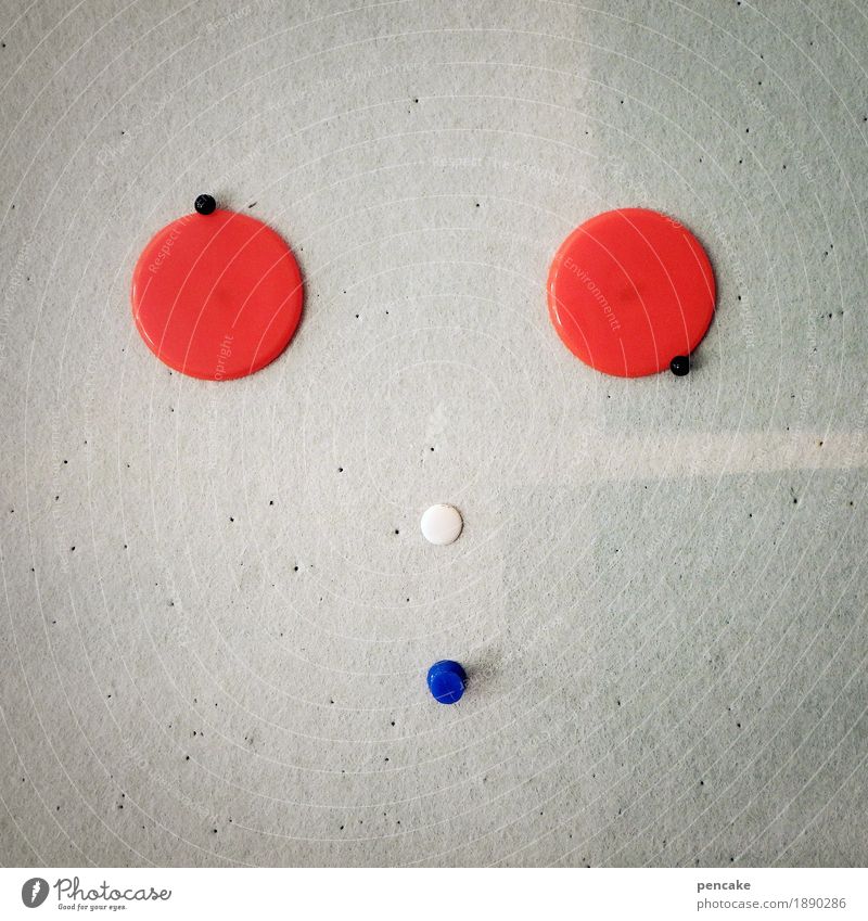 orientierungs | los Sammlung Zeichen Blick Spielen verrückt Gesichtsausdruck Smiley Punkt Pinwand Schilder & Markierungen Suche orientierungslos irre Nadel