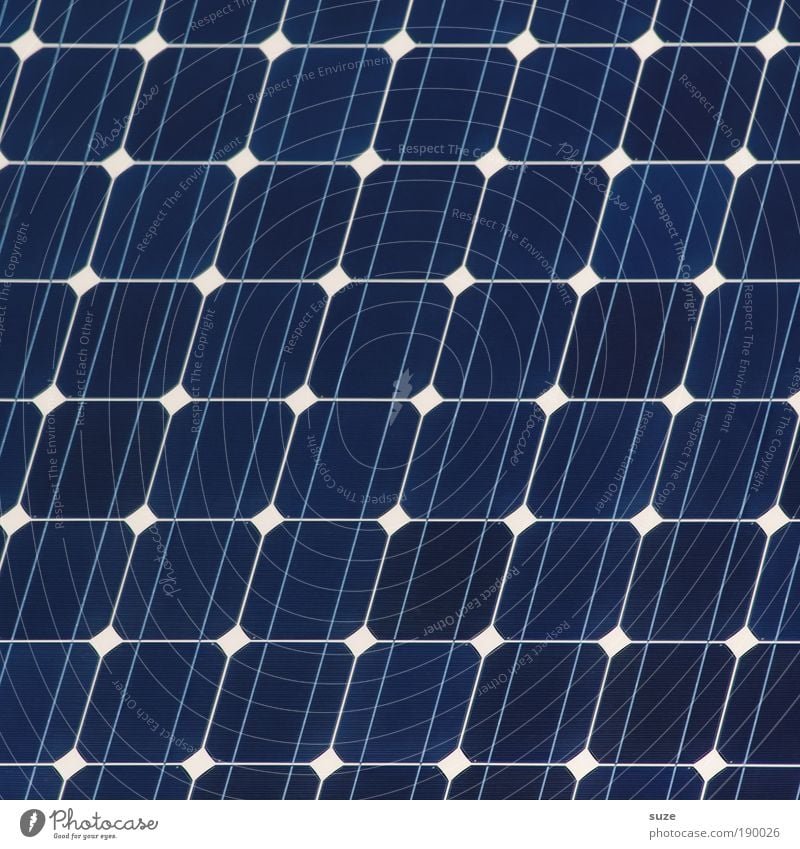 Solar Energiewirtschaft Technik & Technologie Erneuerbare Energie Sonnenenergie Umwelt Zeichen Linie Streifen Netzwerk blau Ordnung Zukunft alternativ