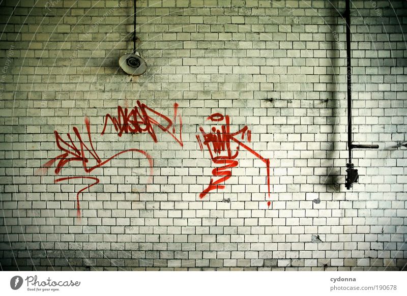 Verewigen Lifestyle Stil Design Häusliches Leben Lampe Raum Künstler Mauer Wand Fassade Schriftzeichen Graffiti ästhetisch Freiheit Gesellschaft (Soziologie)