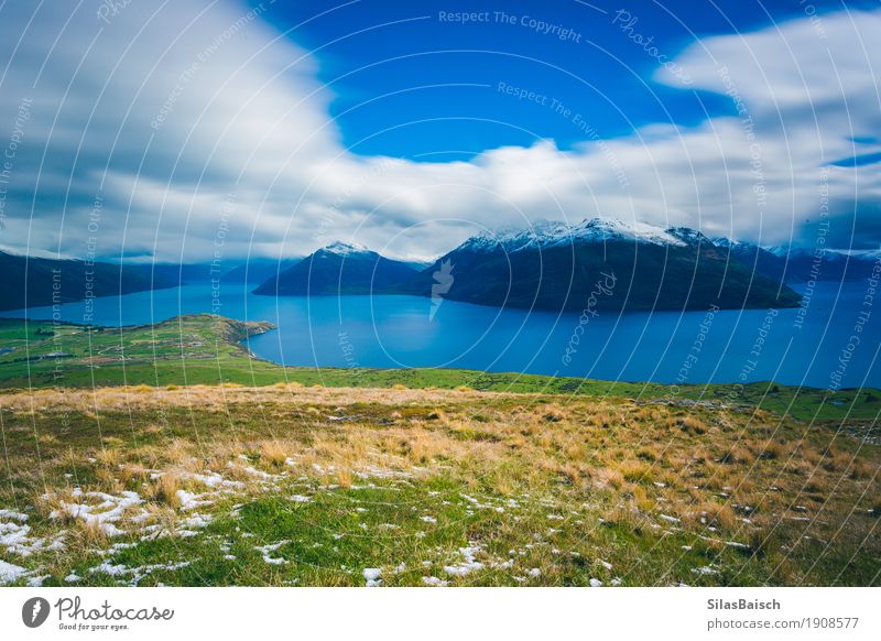Schöner See in Neuseeland Lifestyle Ferien & Urlaub & Reisen Tourismus Ausflug Sommerurlaub Insel Berge u. Gebirge wandern Joggen Umwelt Natur Landschaft Moos