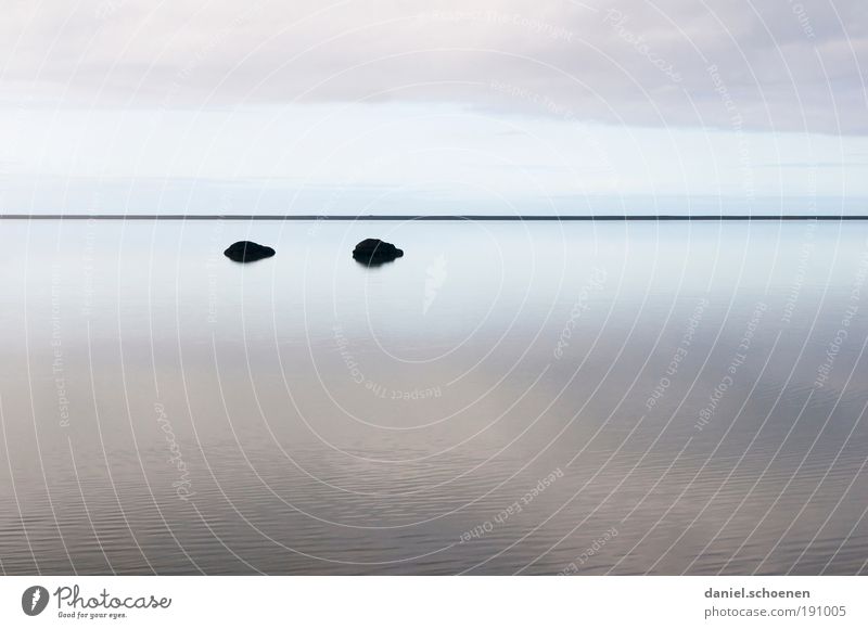 Spiegelmeer Wasser Himmel Klima Klimawandel Küste Meer blau grau weiß Zufriedenheit Einsamkeit Horizont Unendlichkeit Ferne Island Menschenleer