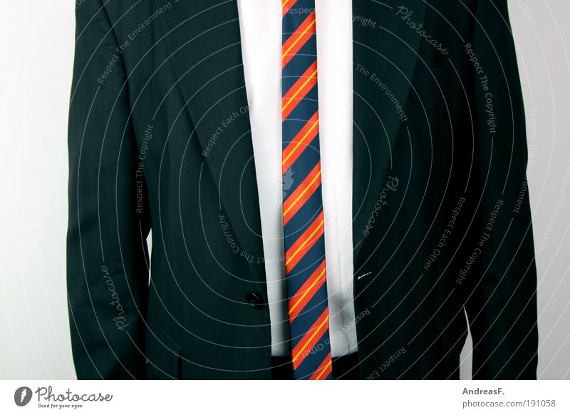 Schlips & Kragen Stil Wirtschaft Geldinstitut Mensch maskulin Mann Erwachsene Brust Bauch 1 Bekleidung Hemd Anzug Krawatte Arbeit & Erwerbstätigkeit seriös