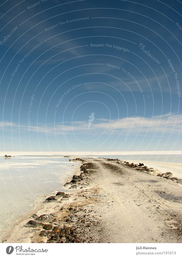 Titel gesucht Natur Landschaft Luft Himmel Schönes Wetter Schnee Wüste "Salzwüste Salar de Uyuni" Ferne frei groß blau weiß Hoffnung einzigartig Erwartung