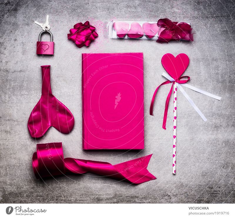 Pink Valentinstag Dekoration elegant Stil Design Innenarchitektur Dekoration & Verzierung Feste & Feiern Zeichen Liebe rosa Gefühle arrangiert sentimental