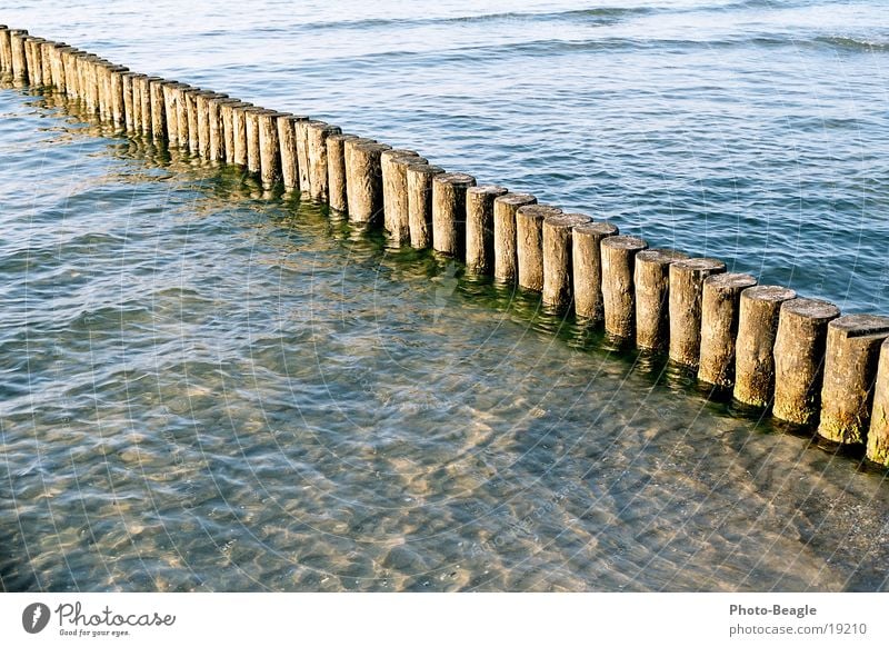 Abend-See Meer Buhne Wellen Strand Abendsonne Abenddämmerung harmonisch Ferien & Urlaub & Reisen Zingst Ostsee Baltic Sea Wasser Sand weiches Licht friedlich