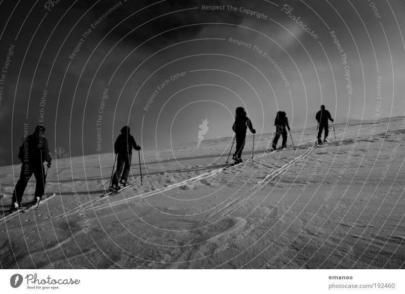 gipfelstürmer Lifestyle Freude Freizeit & Hobby Abenteuer Freiheit Winter Schnee Berge u. Gebirge wandern Sport Wintersport Sportler Skifahren Skier Mensch