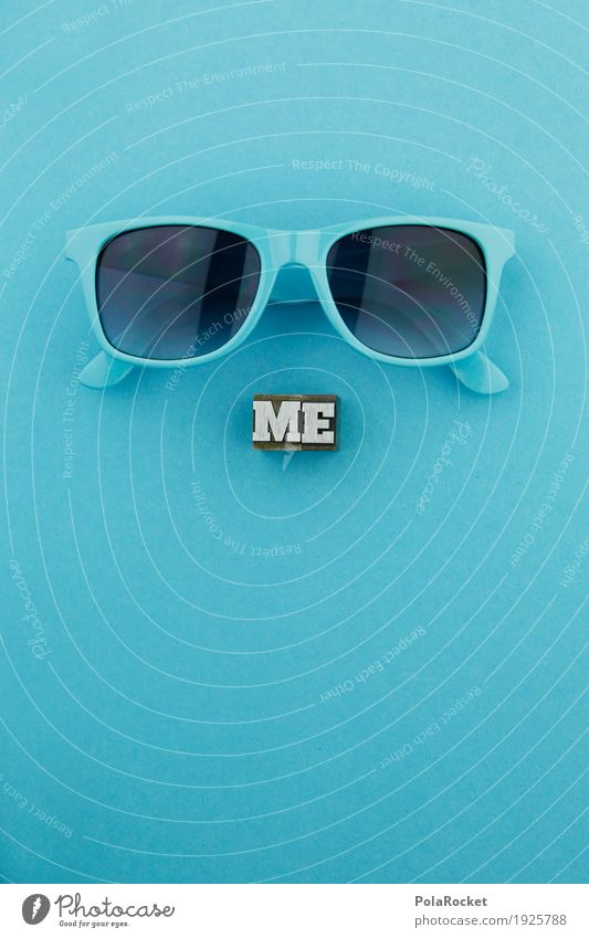 #AS# ME goes COOL Kunst Kunstwerk ästhetisch Coolness blau Sonnenbrille Durchblick Blick Mode Stil knallig Kreativität blaustich Farbfoto mehrfarbig