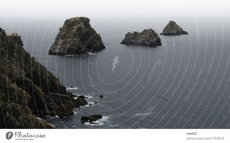 Pointe du Van Umwelt Natur Landschaft Urelemente Wasser Horizont Sommer Klima Schönes Wetter Felsen Küste Meer Atlantik Kap Bretagne Frankreich Europa