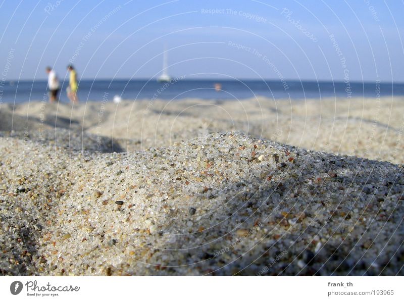 1001 Sandkorn Wohlgefühl Erholung Freizeit & Hobby Ferien & Urlaub & Reisen Sommer Sommerurlaub Strand Meer Mensch Wasser Himmel Sonnenlicht Schönes Wetter
