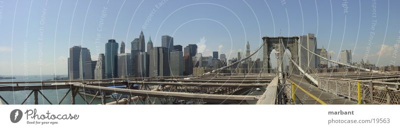 new york skyline 02 New York City Brooklyn Bridge Panorama (Aussicht) Architektur Skyline groß Panorama (Bildformat)