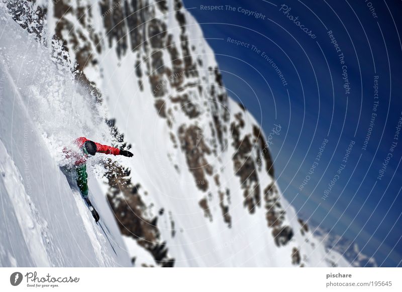 weißes Gold Lifestyle Freizeit & Hobby Wintersport Schönes Wetter Schnee Alpen Berge u. Gebirge fahren Sport ästhetisch Coolness sportlich Freude Leidenschaft