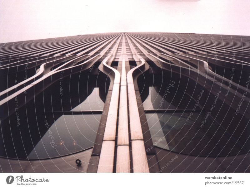 Als sie noch da waren... Fassade Hochhaus World Trade Center New York City New York State Architektur modern Strukturen & Formen Hochhausfassade aufwärts
