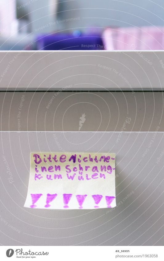 Klare Ansage! Kinderzimmer Kindererziehung Kindergarten Mädchen Familie & Verwandtschaft Papier Zettel Schrank Schublade authentisch lustig rebellisch grau