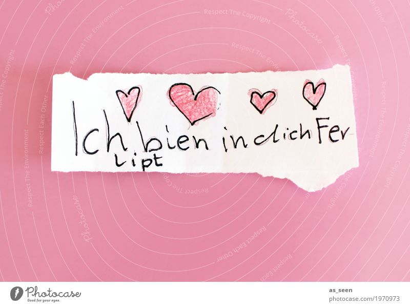 Frühlingsgefühle Schule Mädchen Papier Zettel Liebe schreiben einzigartig niedlich feminin rosa weiß Gefühle Lebensfreude Sympathie Verliebtheit Romantik Erotik