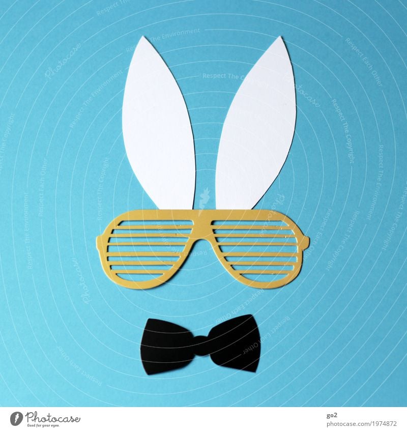 Hugh Basteln Ostern Fliege Sonnenbrille Tiergesicht Hase & Kaninchen Ohr Papier ästhetisch einfach lustig Klischee Coolness Kreativität Lebensfreude skurril