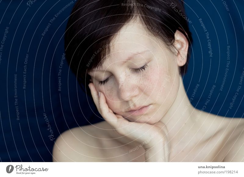 fühlen schön Körperpflege Haut Gesicht Wellness harmonisch Wohlgefühl Erholung ruhig Meditation feminin Junge Frau Jugendliche Erwachsene 18-30 Jahre berühren