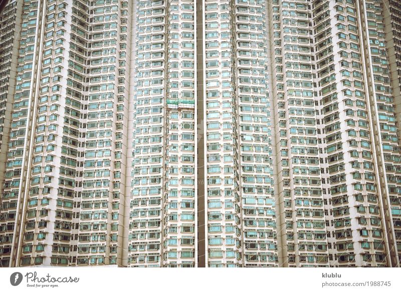 Große flache Schachtel in Hong Kong, China Leben Ferien & Urlaub & Reisen Tourismus Ausflug Wohnung Haus Kultur Landschaft Gebäude Architektur Fassade Straße