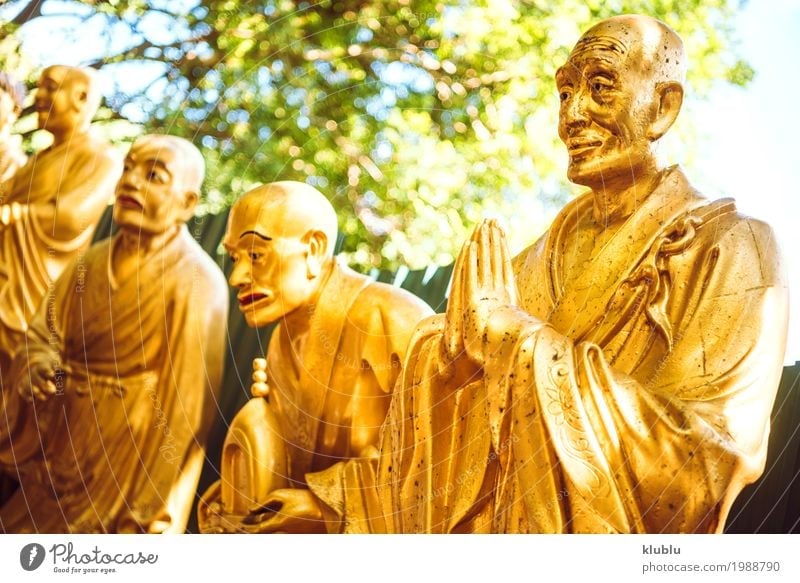 Tempel 1000 Buddhas in Hong Kong. schön Gesicht Ferien & Urlaub & Reisen Tourismus Dekoration & Verzierung Kunst Kultur Architektur Denkmal Straße Wege & Pfade