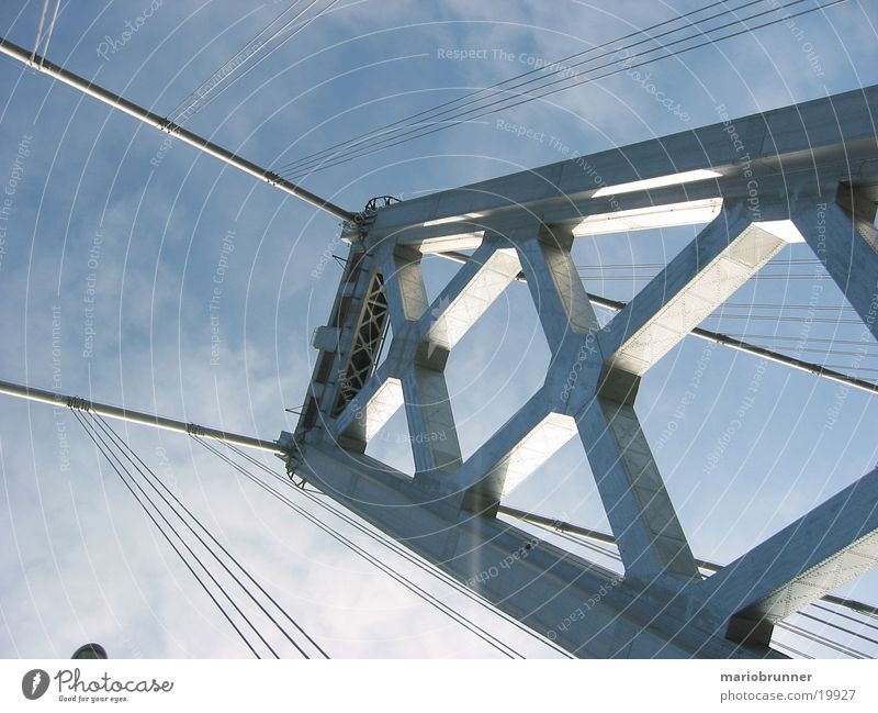 baybridge San Francisco Kalifornien Verkehr Stahl Hängebrücke Architektur Brücke USA Straße Autobahn Seil Oakland Bay Bridge