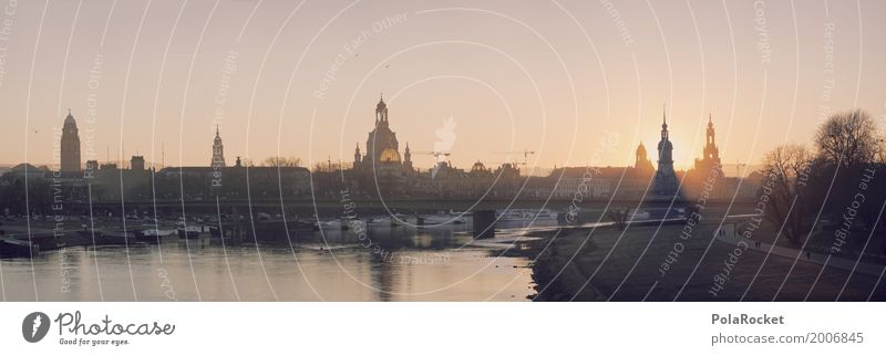#A# Dresden BigTime Gemälde ästhetisch Panorama (Bildformat) Panorama (Aussicht) Panoramafreiheit Silhouette Barock Elbe Elbufer Altstadt Sehenswürdigkeit