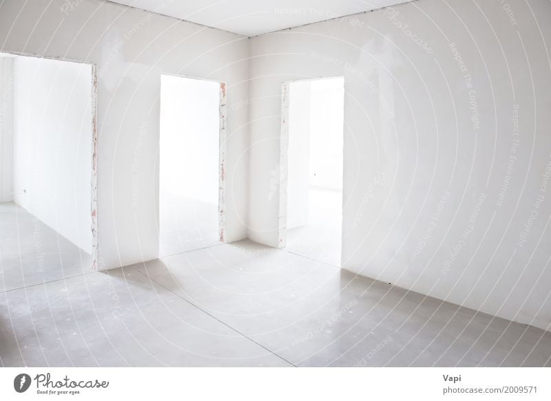 Weißer Raum mit drei Eingängen Reichtum elegant Stil Design Häusliches Leben Wohnung Haus Renovieren Innenarchitektur Dekoration & Verzierung Wohnzimmer