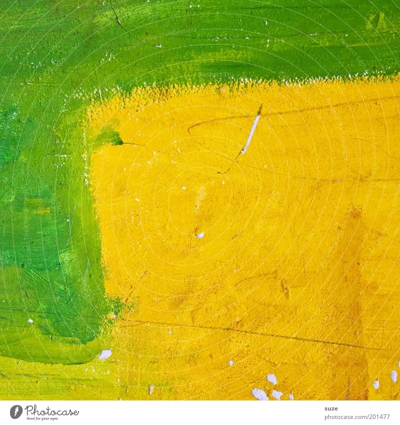 Keine Kunst Stil Design Freizeit & Hobby Kunstwerk Gemälde streichen ästhetisch Fröhlichkeit einzigartig Originalität rebellisch verrückt gelb grün Farbe