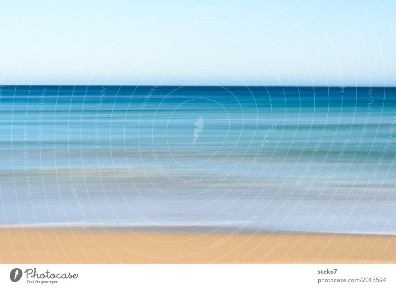 Sommerfarben II Wasser Himmel Horizont Wellen Küste Strand maritim Wärme blau gelb Bewegung Farbe Ferien & Urlaub & Reisen Pazifik Pazifikstrand Australien
