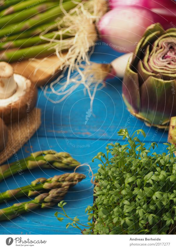 Gesundes Gemüse Lebensmittel Ernährung Bioprodukte Vegetarische Ernährung Italienische Küche frisch Gesundheit lecker Spargel Feinschmecker Kresse Artischocke