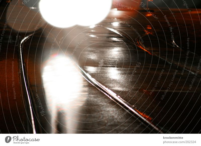 Nachtlicht Menschenleer Verkehr Verkehrsmittel Verkehrswege Personenverkehr Öffentlicher Personennahverkehr Straßenverkehr Straßenbahn Gleise Schienennetz