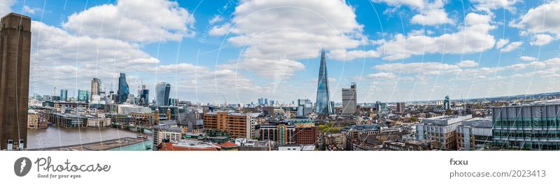 Panorama von London Ferien & Urlaub & Reisen Tourismus Städtereise England Europa Stadt Hauptstadt Stadtzentrum Skyline Hochhaus Bankgebäude Industrieanlage
