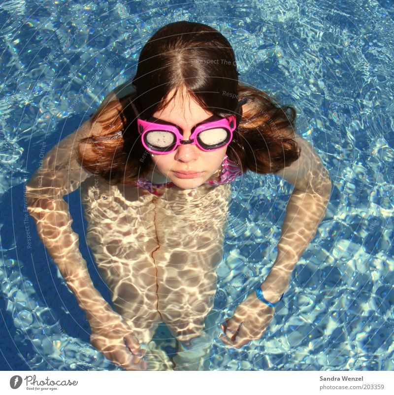 Christin Schwimmen & Baden Freizeit & Hobby Sommer Sommerurlaub Wellen Sportstätten Schwimmbad Mensch Mädchen Jugendliche 1 8-13 Jahre Kind Kindheit Wärme