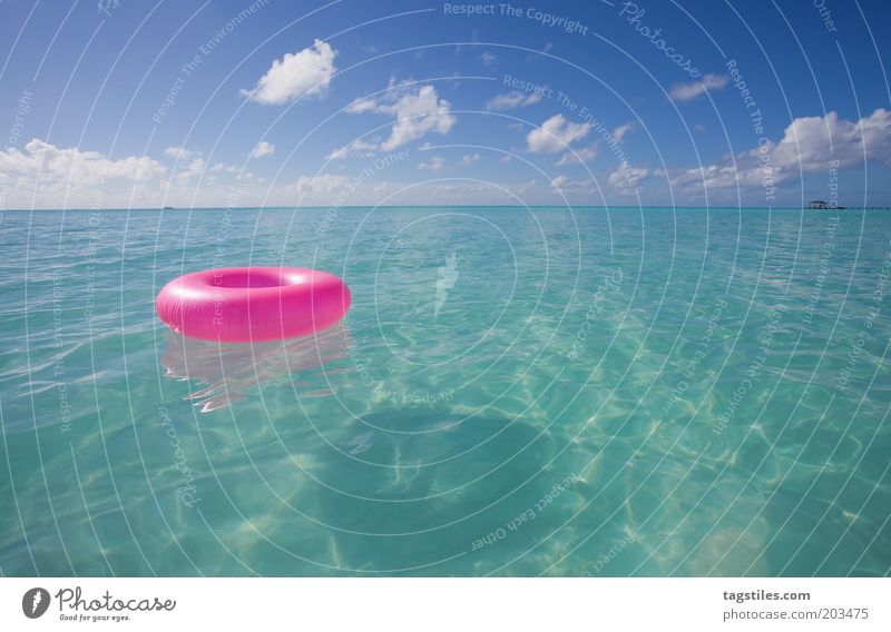 SUMMERTIME Schwimmhilfe Malediven Meer Wasser Horizont Farbfoto Sonnenlicht Ferien & Urlaub & Reisen Erholung Idylle aufgeblasen Schwimmen & Baden Paradies