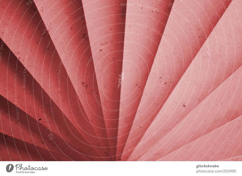 wendeltreppe Treppe Stein ästhetisch einzigartig rot Symmetrie Farbfoto Innenaufnahme Detailaufnahme abstrakt Menschenleer Vogelperspektive Fächer rosa