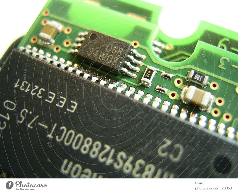 Mikrokosmos Mikrochip Datenträger Elektrisches Gerät Technik & Technologie Nahaufnahme Elektronik