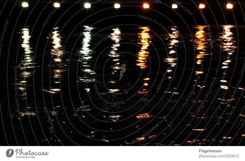 Nachts auf der Seine Seeufer Flussufer Frankreich Licht Wasserfahrzeug Dampfschiff Schifffahrt Sightseeing dunkel verschwimmen Farbfoto Außenaufnahme
