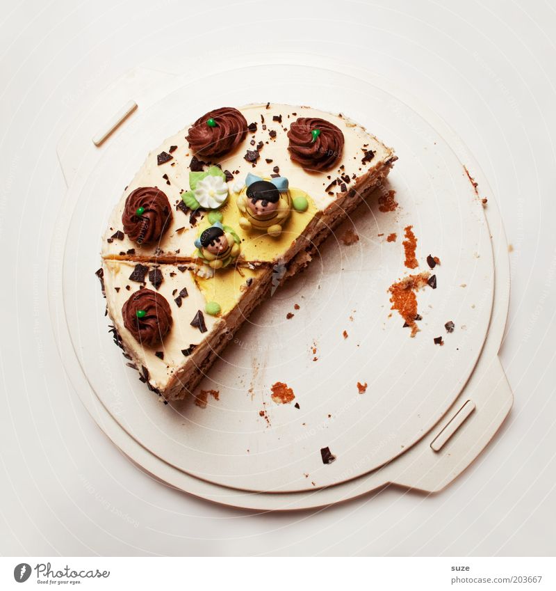 Halbzeit Kuchen Dessert Süßwaren Torte Tortenplatte Tortenstück Ernährung Feste & Feiern Geburtstag lecker gefräßig Hemmungslosigkeit Genusssucht Kalorie