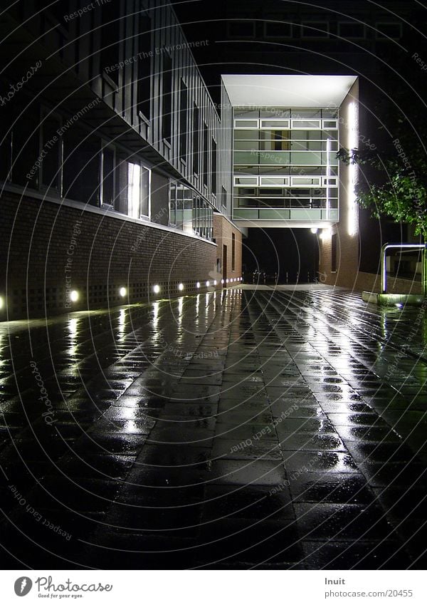 Reflexion Nacht Reflexion & Spiegelung Architektur Regen Glas Beleuchtung