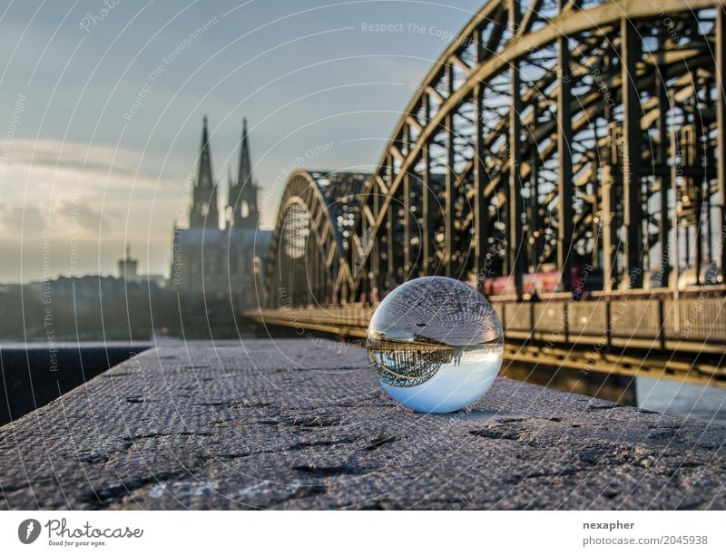 Cologne Cathedral with glass bowl and bridge Ferien & Urlaub & Reisen Tourismus Ausflug Sightseeing Städtereise Architektur Kultur Frühling Sommer Stadt