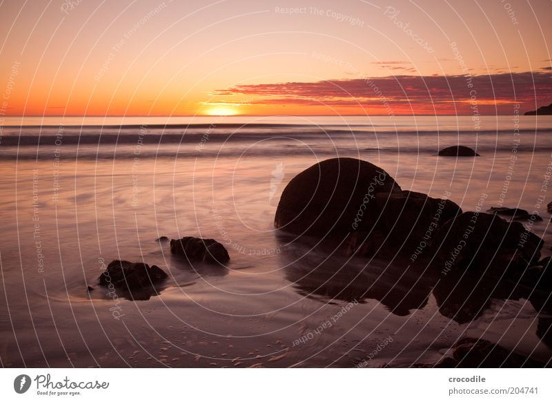 New Zealand 73 Umwelt Natur Landschaft Urelemente Erde Wolken Horizont Sonne Sonnenaufgang Sonnenuntergang Sonnenlicht Schönes Wetter Küste Strand Meer