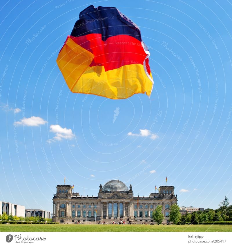 fähnchen im wind Wirtschaft Hauptstadt Sehenswürdigkeit Wahrzeichen Politik & Staat Zukunft Fahne Deutscher Bundestag Tag der Deutschen Einheit Demokratie