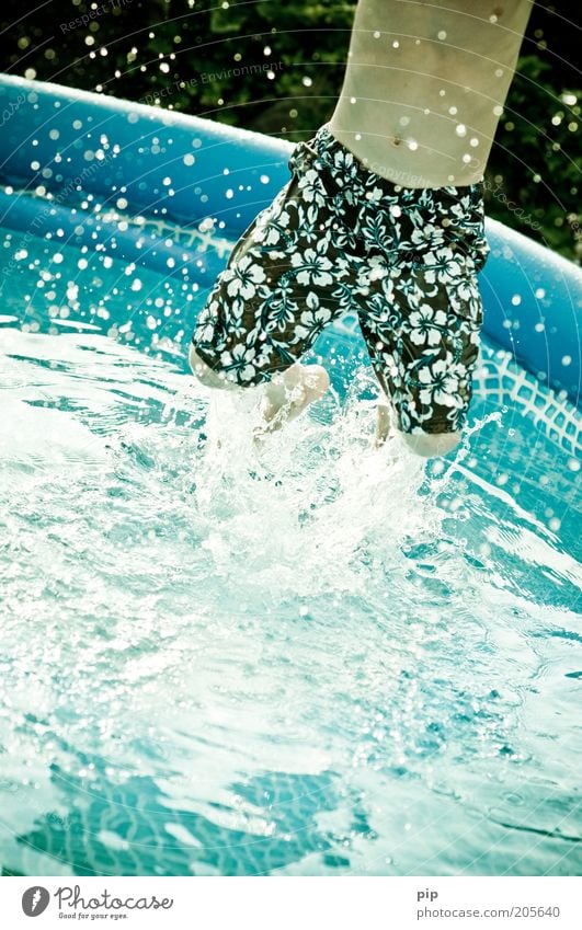 springing pool Freizeit & Hobby Spielen springen Ferien & Urlaub & Reisen Sommer Schwimmbad Mensch maskulin Junger Mann Jugendliche Bauch Beine 1 Badehose