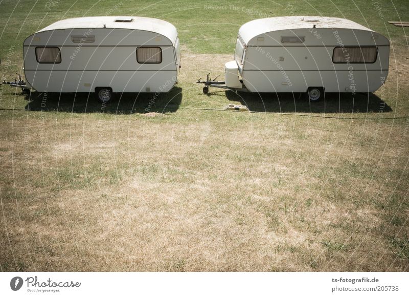 Wohnwagen-Balz Ferien & Urlaub & Reisen Tourismus Ausflug Ferne Camping Sommer Sommerurlaub Campingplatz Schönes Wetter Wärme Dürre Gras Wiese Verkehrsmittel