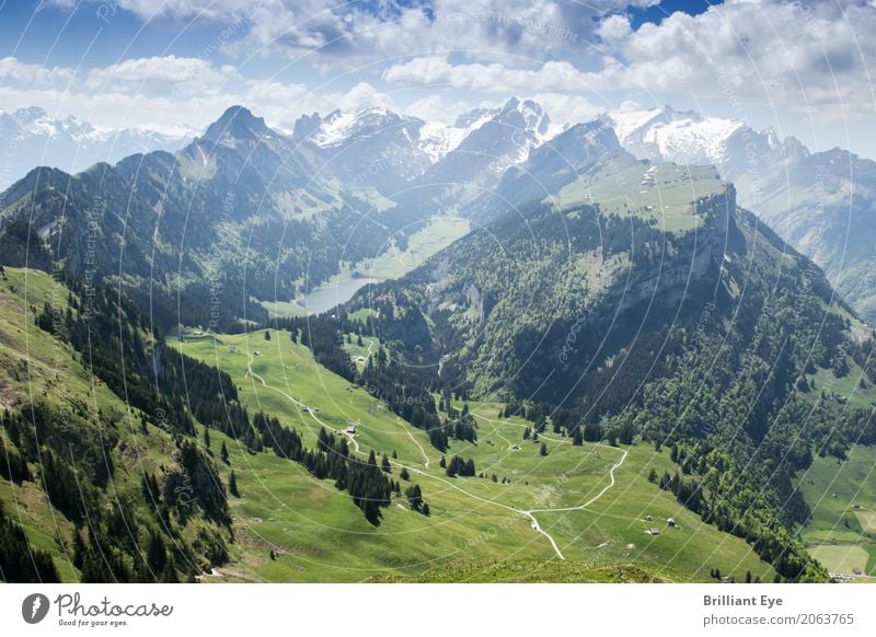 überragende Schweizer Berge Ferien & Urlaub & Reisen Tourismus Ausflug Ferne Freiheit Sommer Berge u. Gebirge wandern Natur Landschaft Frühling Alpen Alpstein