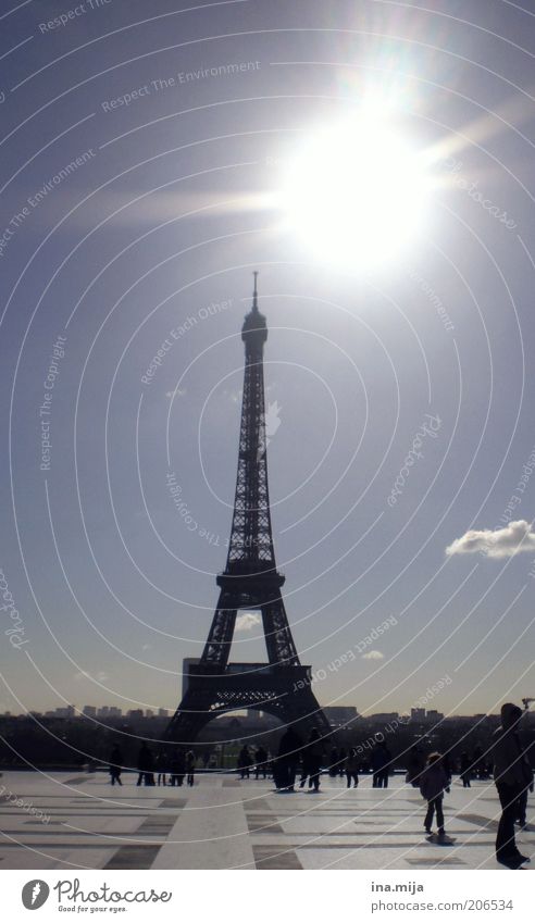 der schiefe Turm von Paris Ferien & Urlaub & Reisen Tourismus Ausflug Städtereise Stadt Hauptstadt Skyline Bauwerk Sehenswürdigkeit Wahrzeichen Tour d'Eiffel