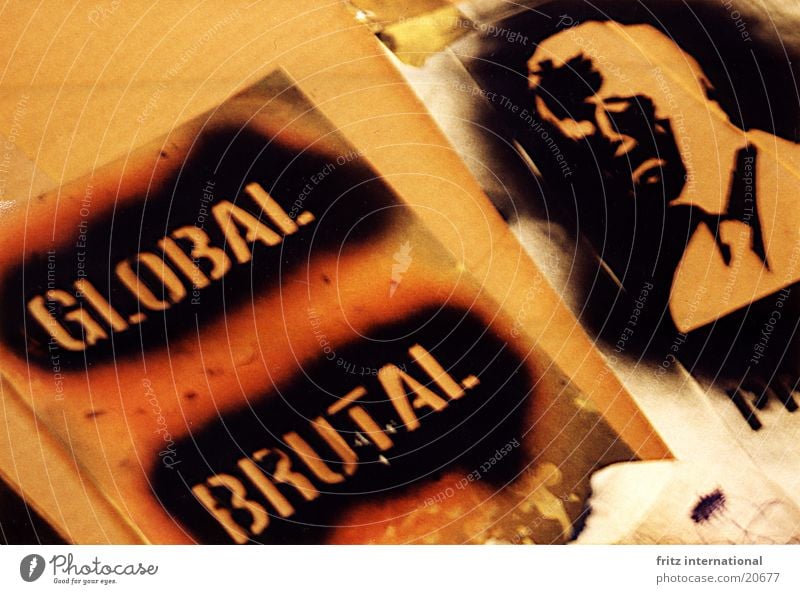 Onkel Schorsch global Globalisierung Krieg schwarz Ausstellung bush george USA profile intermedia Farbe