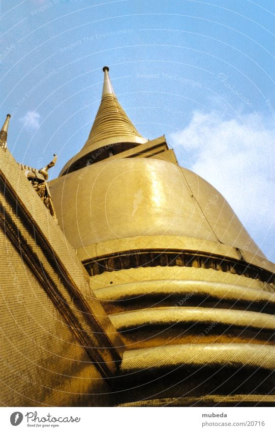 Golden Temple Thailand Tempel Froschperspektive Buddhismus Bangkok Erfolg gold