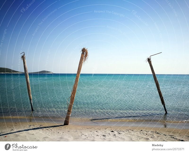 Strand in der Bucht von Alacati bei Izmir in der Türkei Ferien & Urlaub & Reisen Tourismus Ferne Freiheit Sommer Sommerurlaub Sonne Meer Skulptur Natur