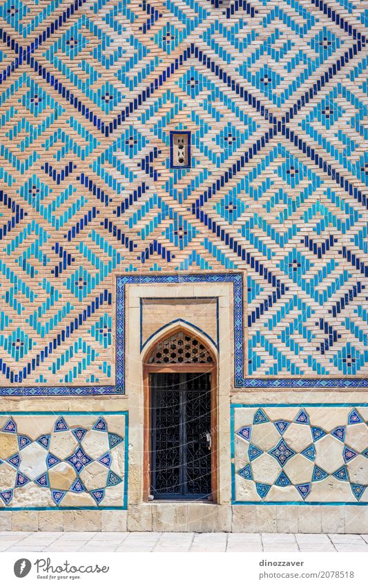 Tür von Turkistan-Mausoleum, Kasachstan Design schön Ferien & Urlaub & Reisen Tourismus Kultur Platz Gebäude Architektur Denkmal Stein alt historisch blau