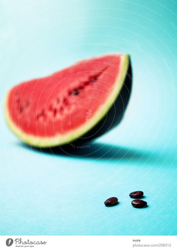 3 Kerne Lebensmittel Frucht Ernährung Bioprodukte Vegetarische Ernährung Diät frisch lecker saftig süß blau rot Appetit & Hunger Wassermelone Melonen